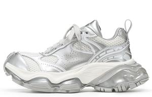 VITTORIO VENTURA Массивные кроссовки женские серо-серебристые и белые, цвет Gray Silver & White