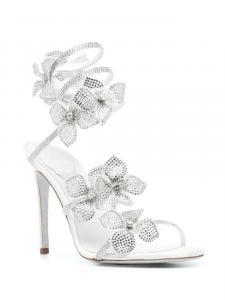 Босоножки René Caovilla Floriane 105 мм, белый