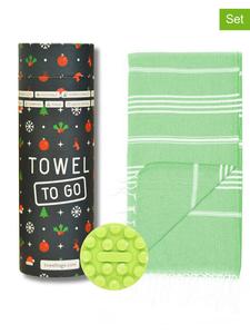 Towel to Go Набор из 2 предметов: "Велнес и спа" зеленого цвета