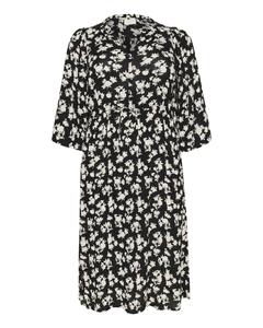 KAFFE CURVE Платье-рубашка 'Juna' в черном цвете