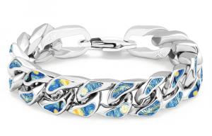 Унисекс хип-хоп браслет Cuban HPC Cooraree, серебро