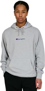 Мужская толстовка Champion C3-CB112 с капюшоном, длинным рукавом, флисовой подкладкой, быстросохнущая, эластичная, с вышитым логотипом, серый