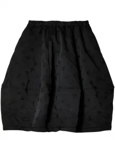 Юбка с эластичным поясом и вышивкой Black Comme Des Garçons, черный