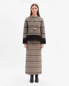 Женский свитер с бахромой Simorra, черный