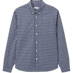 Проверенная поплиновая рубашка LACOSTE, синий
