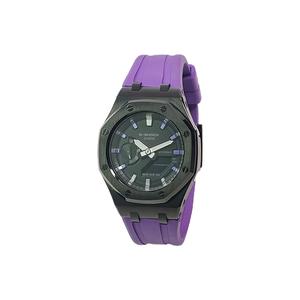 Часы Casio G-Shock Analog-Digital 2100 Series, арт. GA-2100-1A, фиолетовый/черный
