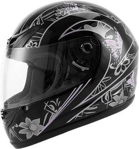 Шлем мотоциклетный TCTPARTS Adult Helmet зеркальный, черный