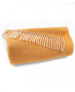 Плед из овечьей шерсти породы Шетландские овец в елочку, 55 x 72 дюйма Southampton Home, Tangerine