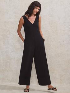 Трикотажный комбинезон с v-образным вырезом Ro&Zo, черный