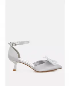 Женские сандалии Cadell с бантом из сатина Rag & Co, серебро