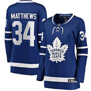 Женская домашняя джерси Toronto Maple Leafs Auston Matthews синего цвета Fanatics