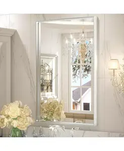 Настенное зеркало для туалетного столика, зеркало для ванной, акцентное зеркало Keonjinn, silver