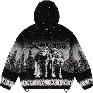 Двусторонняя флисовая куртка с капюшоном x Bb Simon FW25 НЕДЕЛЯ 15, унисекс Supreme, черный