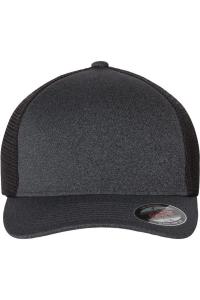 Кепка дальнобойщика Flexfit Unipanel, цвет melange dark grey/ black