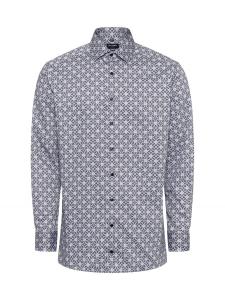 Рубашка на пуговицах классического кроя OLYMP, антрацит