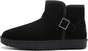 Ботинки зимние мужские и женские с меховой подкладкой, утепленные, водонепроницаемые, для улицы, противоскользящие Asifn, черный