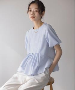 Блузка с баской и эффектом сухого прикосновения Suite, цвет Blue Stripe Series 1[170]