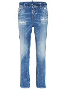 DSQUARED2 джинсы скинни с эффектом потертости, синий