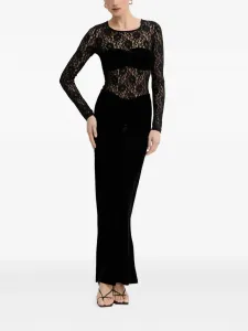 Велюровое платье макси Helenie Bardot, черный