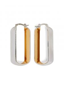 Двухцветные серьги Jil Sander, серебряный