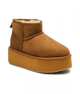 Ботинки женские Emu Australia зимние на толстой подошве, коричневый