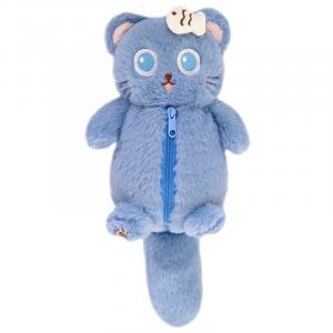 Пенал с мультяшными животными кукла плюшевая кукла высота 28см Tak Bebe, синий