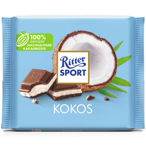 Альпийский молочный шоколад с кремом из кокосового молока Ritter Sport, 100 г