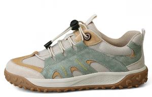 Амортизирующие, противоскользящие и износостойкие низкие походные ботинки для женщин с увеличенной высотой голенища Beck, sand зеленый