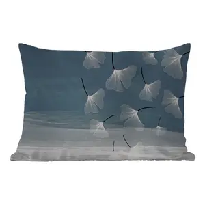 Подушка для улицы - Живопись - Растения - Листья - Масляная краска - 50 x 30 см - Устойчива к атмосферным воздействиям - Подушка для отдыха - Подушка для дивана - Украшение для гостиной MuchoWow