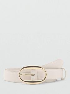 Ремень Martina с овальной пряжкой Mango, Light Beige