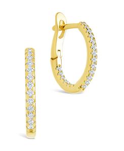 Серьги-кольца Lilia с фианитами в форме знака бесконечности из стерлингового серебра - 0,5 дюйма Sterling Forever, Gold