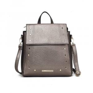 Коллекция Mkf Женский рюкзак-трансформер Elke из веганской кожи от Mia K MKF Collection, цвет Pewter