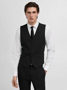 Приталенный жилет в парижском стиле Mango, Black