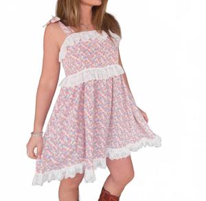 Мини-платье Maisy с цветочным принтом в розовом цвете In February, розовый