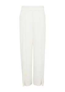 Широкие брюки со складками COMMA, белый