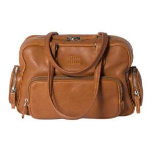 MIU MIU Женская сумка из ягненка карамельного цвета