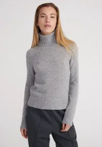 Джемпер обычного цвета с высоким воротником kaschmir Style Republic, Light Grey Melange