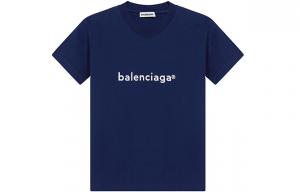 Футболка женская Balenciaga, фиолетово-синий