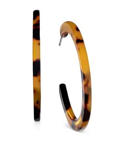 Серьги-Кольца среднего размера, 1,5 дюйма Lola Ade, brown