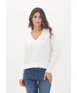 Белый женский свитер с V-образным вырезом, осень/зима Tommy Jeans, белый