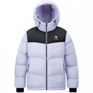 Пуховик Unisex с капюшоном утепленный CAMEL, crape myrtle фиолетовый/phantom черный
