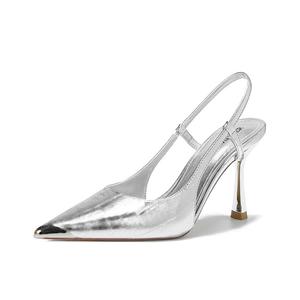 Женские туфли на тонком каблуке и высоком каблуке WECKER, Silver 9Cm