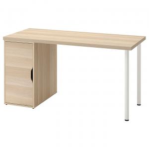 Рабочий стол LAGKAPTEN/ALEX IKEA, 140x60 см, цвет white stained/oak effect white