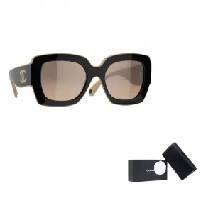 CHANEL Квадратные солнцезащитные очки, Black