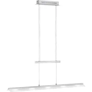 Подвесной светильник NELE с LED-панелью, 1 шт. Нейтральный белый | Дневной белый | Теплый белый, с датчиком, функцией затемнения и памяти, регулируемая цветовая температура Paul Neuhaus, Stahlgrau