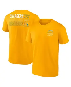 Мужская футболка Gold Los Angeles Chargers Repeat Stats Fanatics