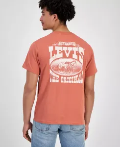 Мужская футболка с логотипом Relaxed Fit Box Tab с коротким рукавом Levi's, красный