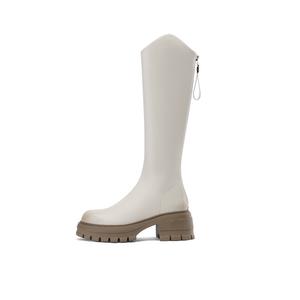 Ботинки до колена 5 см женские DAPHNE, best-selling+height-increasing-бежевый 6.5cm heel height