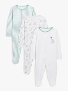 Детские комбинезоны John Lewis в полоску с жирафом, набор из 3 шт.