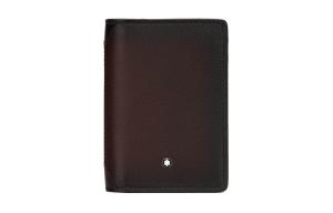 MONTBLANC Кожаный бифолд-кошелек, картхолдер Men's Dark Red